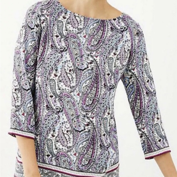 J Jill Adara Violet Paisley Wrapped-Back TUNIC (Size L) - Picture 1 of 9